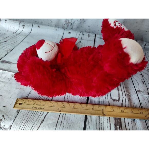 Valentine's Day red teddy bear heart foot 10 inches - Picture 6 of 7
